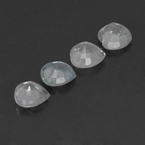 Gemas de zafiro blanco natural de 1,23 ct, forma de corazón, VVS-VS