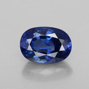 Zafiro azul natural de 2,12 ct, corte óvalo, VVS-VS
