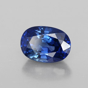 Zafiro azul natural de 2,12 ct, corte óvalo, VVS-VS