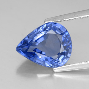Zafiro azul natural de 3,07 ct, en forma de pera, VS-SI