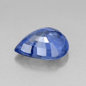 Zafiro azul natural de 3,07 ct, en forma de pera, VS-SI
