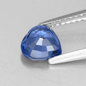 Zafiro azul natural de 1,06 ct, forma de corazón, VVS