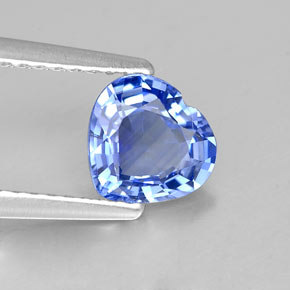 Zafiro azul natural de 1,15 ct, forma de corazón, VVS