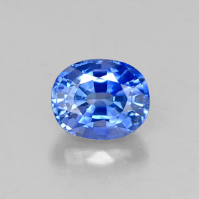 Zafiro azul natural de 1,03 ct, corte óvalo, VS