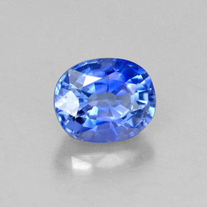Zafiro azul natural de 1,03 ct, corte óvalo, VS