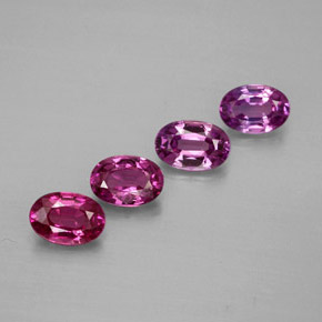 Gemas de zafiro multicolor natural de  ct, corte óvalo, VVS