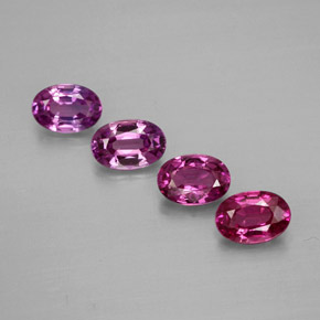 Gemas de zafiro multicolor natural de  ct, corte óvalo, VVS