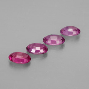 Gemas de zafiro multicolor natural de  ct, corte óvalo, VVS