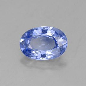Zafiro azul natural de 0,99 ct, corte óvalo, VVS