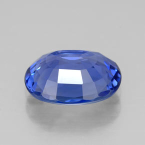 Zafiro azul natural de 2,73 ct, corte óvalo, VVS