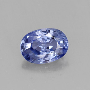 Zafiro azul natural de 1,12 ct, corte óvalo, VS
