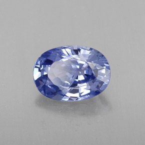 Zafiro azul natural de 1,12 ct, corte óvalo, VS