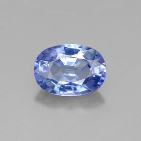 Zafiro azul natural de 1,08 ct, corte óvalo, VS