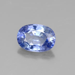 Zafiro azul natural de 1,08 ct, corte óvalo, VS