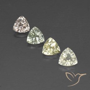 Gemas de zafiro multicolor natural de 2,67 ct, trillón, VVS-VS