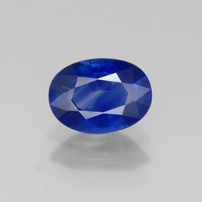 Zafiro azul natural de 1,07 ct, corte óvalo, VVS-VS