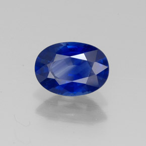 Zafiro azul natural de 1,07 ct, corte óvalo, VVS-VS