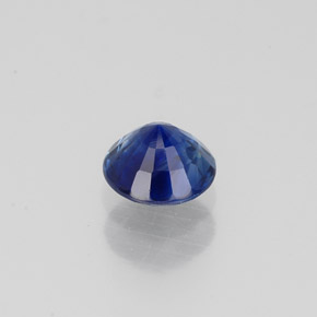 Zafiro azul natural de 0,73 ct, corte redondo, VS