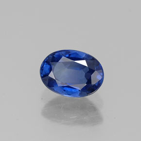 Zafiro azul natural de 0,67 ct, corte óvalo, VS-SI