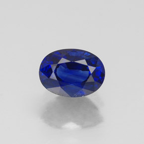 Zafiro azul natural de 0,75 ct, corte óvalo, VS