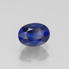 Zafiro azul natural de 0,75 ct, corte óvalo, VS