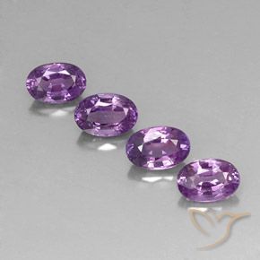 Gemas de Zafiro Violeta medio claro natural de 2.61 ct, Ovalada, VVS-VS