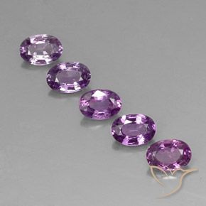 Gemas de Zafiro Púrpura oscuro natural de 2.98 ct, Ovalada, VVS-VS