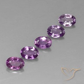 Gemas de Zafiro Púrpura oscuro natural de 2.98 ct, Ovalada, VVS-VS