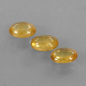 Gemas de zafiro amarillo natural de  ct, transparente, transparente / translúcido