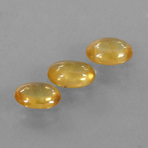Gemas de zafiro amarillo natural de  ct, transparente, transparente / translúcido