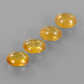 Gemas de zafiro amarillo natural de 3,17 ct, transparente, transparente / translúcido