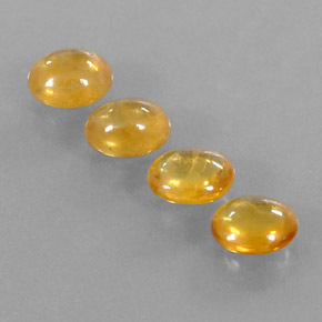 Gemas de zafiro amarillo natural de 3,17 ct, transparente, transparente / translúcido
