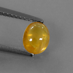 Zafiro amarillo natural de 0,97 ct, transparente, transparente / translúcido