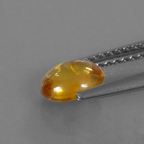 Zafiro amarillo natural de 0,97 ct, transparente, transparente / translúcido