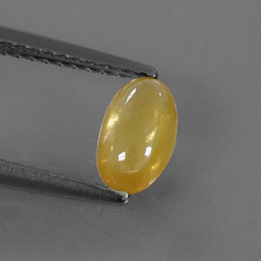 Zafiro amarillo natural de 0,85 ct, transparente, transparente / translúcido