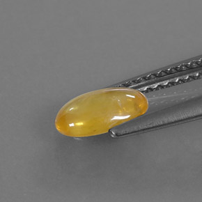 Zafiro amarillo natural de 0,85 ct, transparente, transparente / translúcido