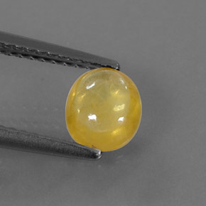 Zafiro amarillo natural de 1,09 ct, transparente, transparente / translúcido