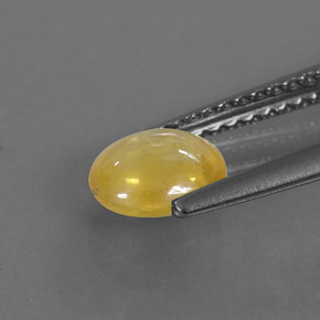 Zafiro amarillo natural de 1,09 ct, transparente, transparente / translúcido