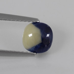 Zafiro bicolor natural de 0,85 ct, corte cojín, translúcido