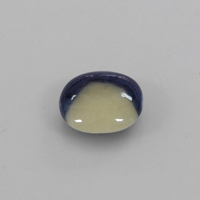 Zafiro bicolor natural de 0,85 ct, corte cojín, translúcido