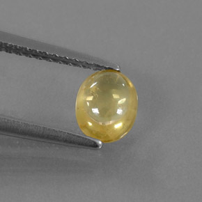 Zafiro amarillo natural de 0,87 ct, transparente, transparente / translúcido