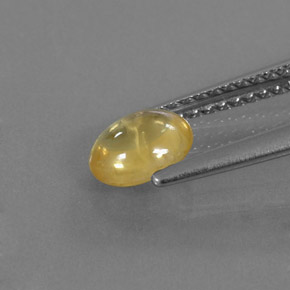 Zafiro amarillo natural de 0,87 ct, transparente, transparente / translúcido