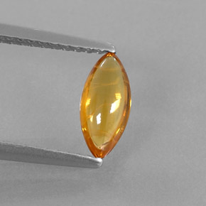Zafiro naranja natural de 0,74 ct, transparente, transparente / translúcido