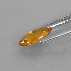 Zafiro naranja natural de 0,74 ct, transparente, transparente / translúcido