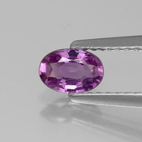 Zafiro violeta natural de 0,55 ct, corte óvalo, VVS-VS