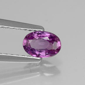 Zafiro violeta natural de 0,55 ct, corte óvalo, VVS-VS