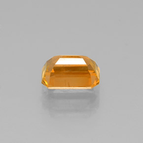 Zafiro amarillo natural de 0,93 ct, corte esmeralda, SI