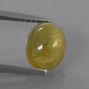 Zafiro amarillo natural de 2,09 ct, transparente, transparente / translúcido