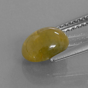 Zafiro amarillo natural de 2,09 ct, transparente, transparente / translúcido