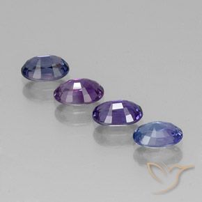 Gemas de Zafiro Multicolor natural de 2.58 ct, Ovalada, VVS-VS